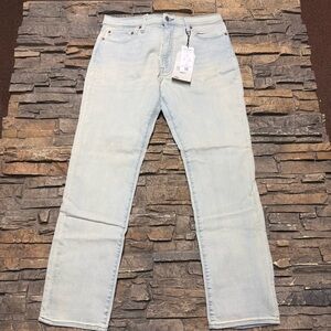 NEW Levis Premium 511 Slim Jeans Men’s 36x32 Light Wash Blue Tencel Warp Stretch